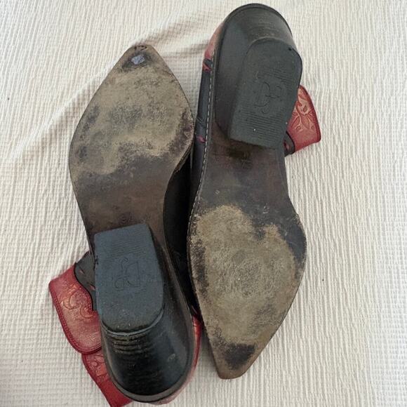 Vintage leather boots Donald J Pliner Hinda western coastalcowgirl witchy -FLAW - Picture 4 of 16